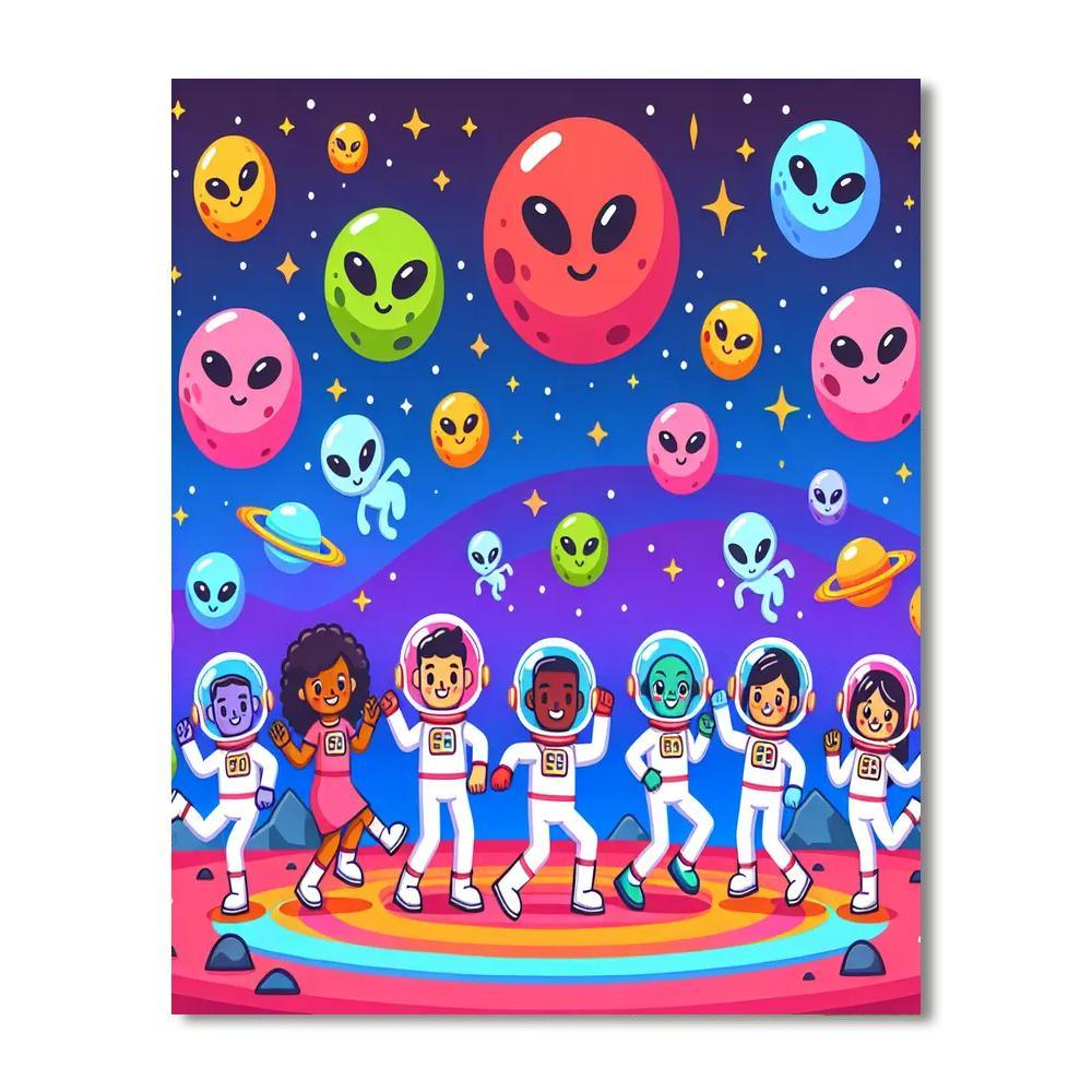 Space Galaxy Party Painting By Numbers Kit