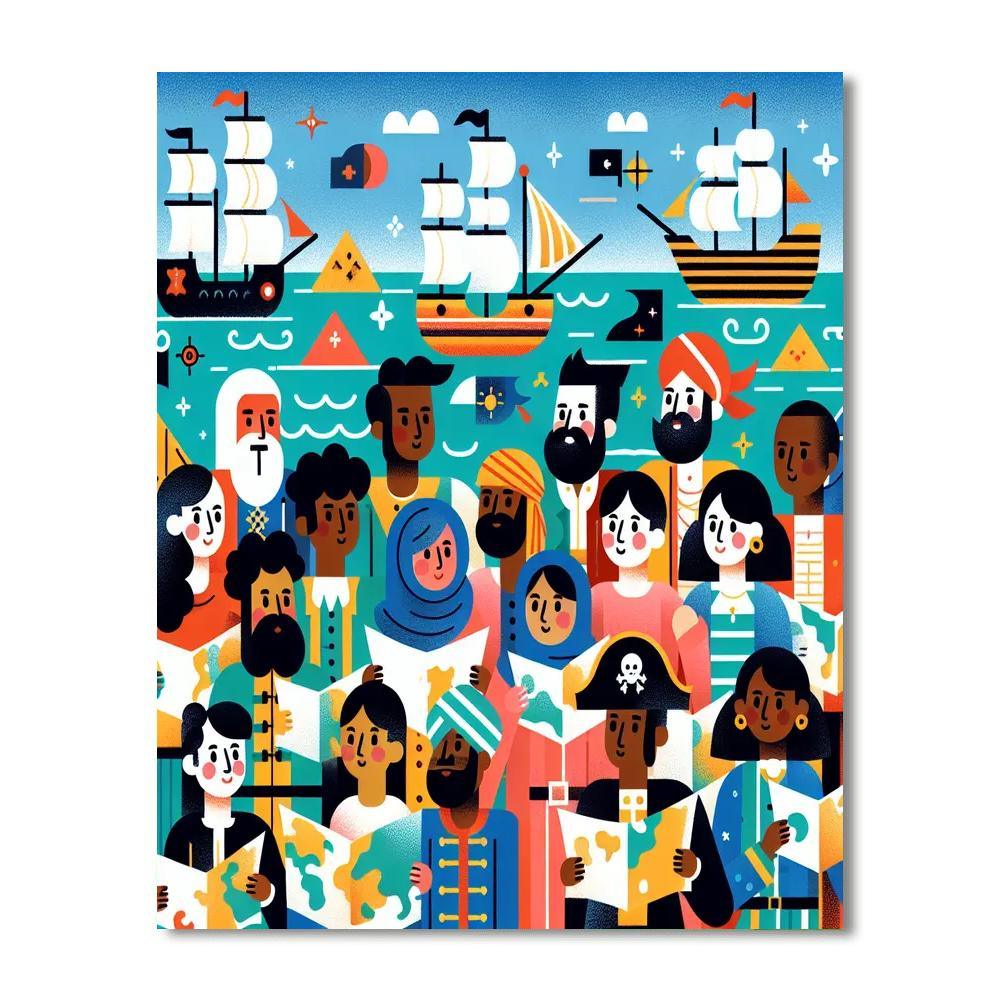 Playful Pirate Quest Number Painting