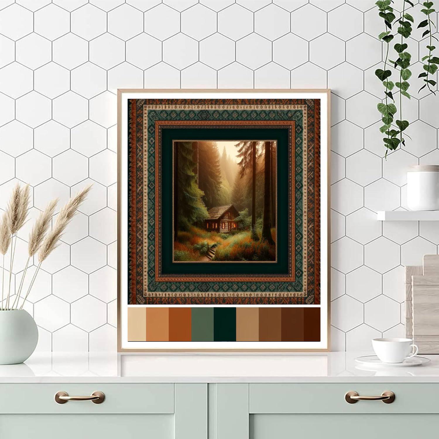 Forest Glen Throw Painting Number Kit