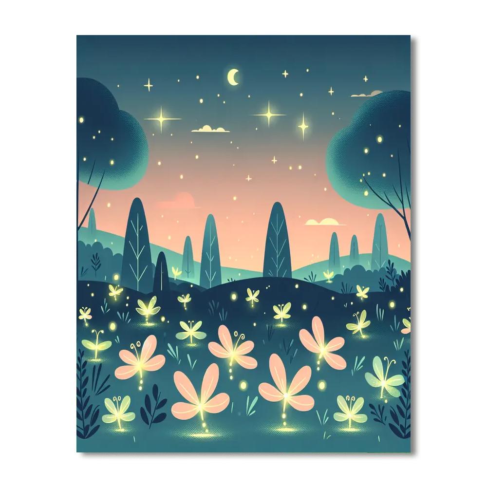 Fanciful Firefly Festival Painting By Numbers Kit