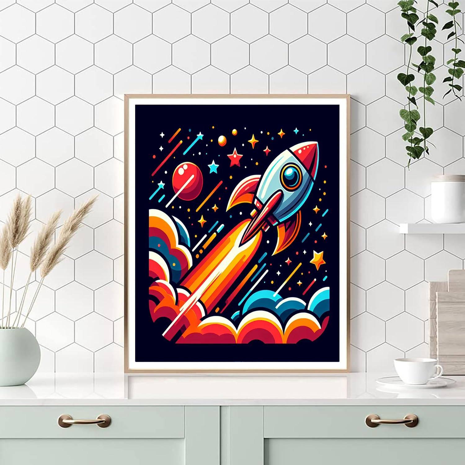Space Explorer Blast-off Paint By Numbers Kits