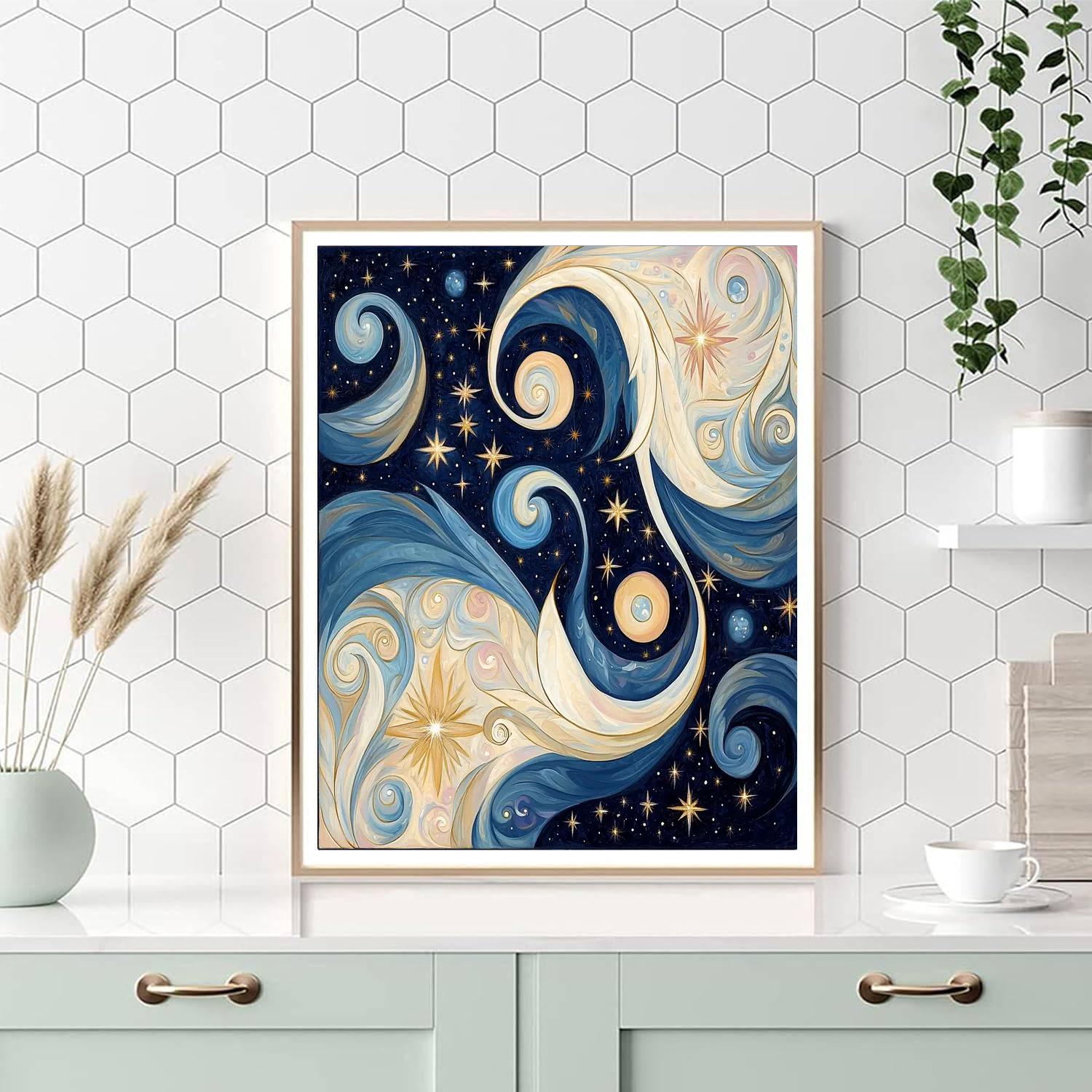 Alphonse Mucha Inspired Mystic Voyage Of Stars  Paint By Numbers Kits