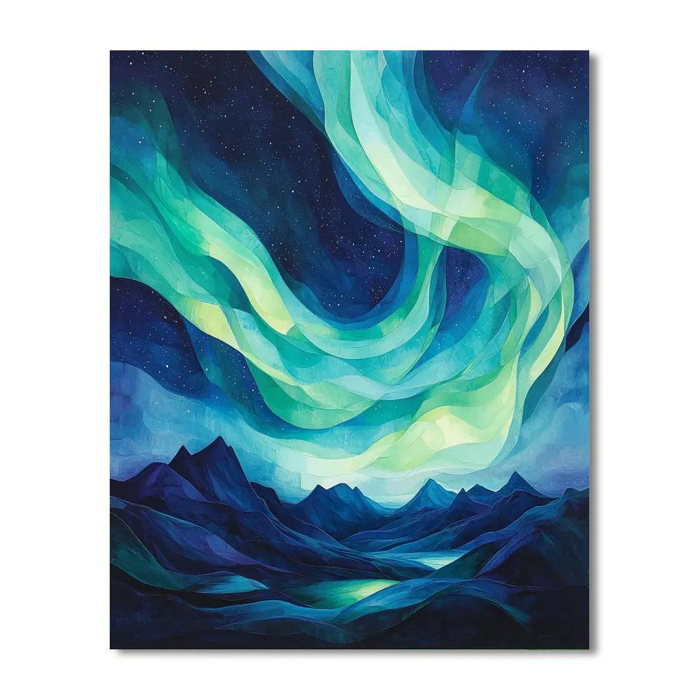 Michelangelo Inspired Auroral Symphony  Paint By Color