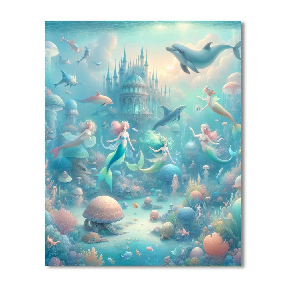 Ethereal Mermaid Kingdom Paint By Color