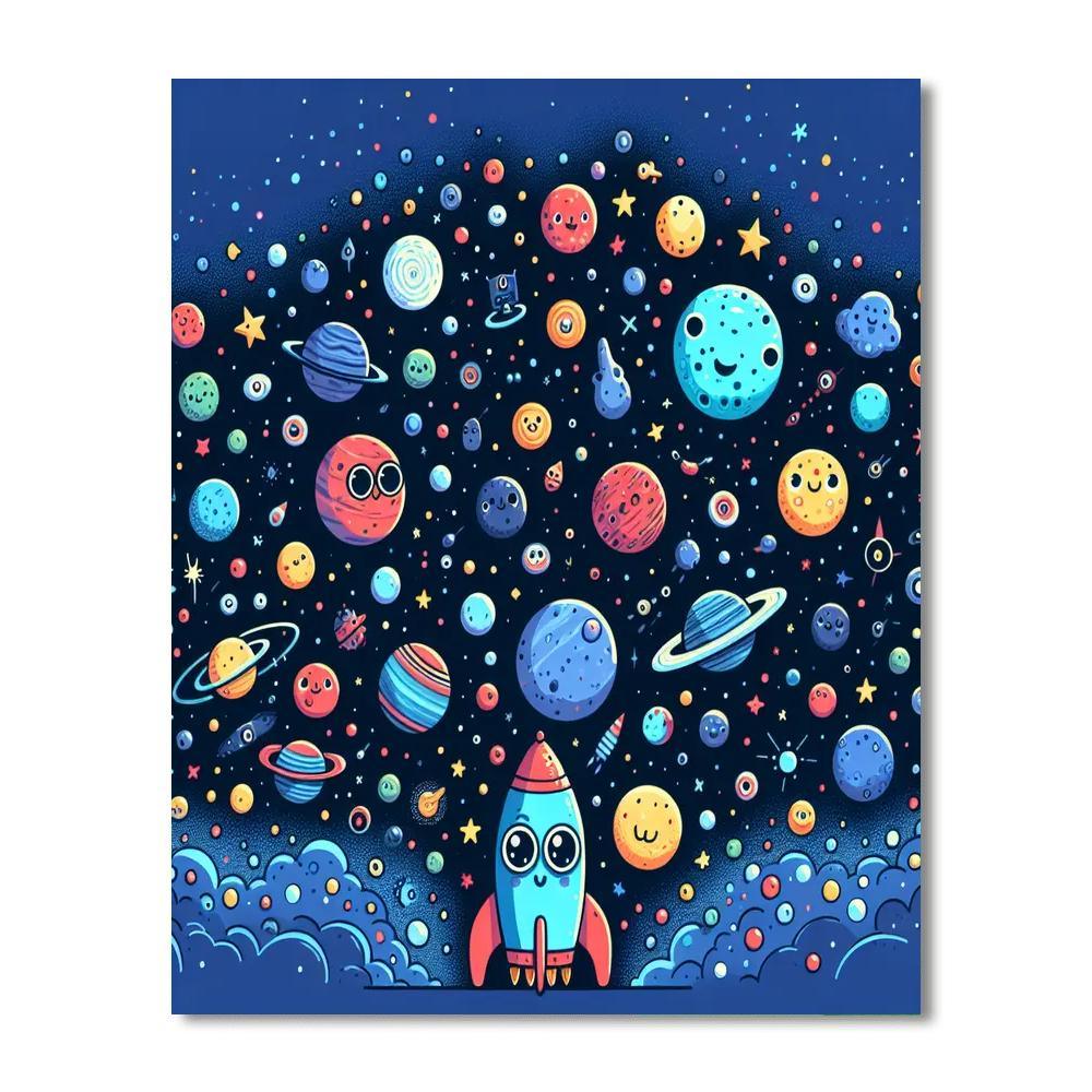 Colorful Galaxy Exploration Paint By Color