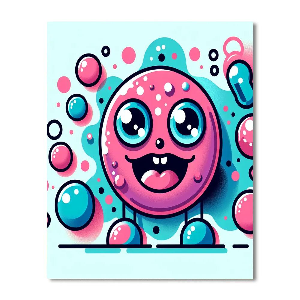 Silly Bubble Monster Painting By Numbers Kit