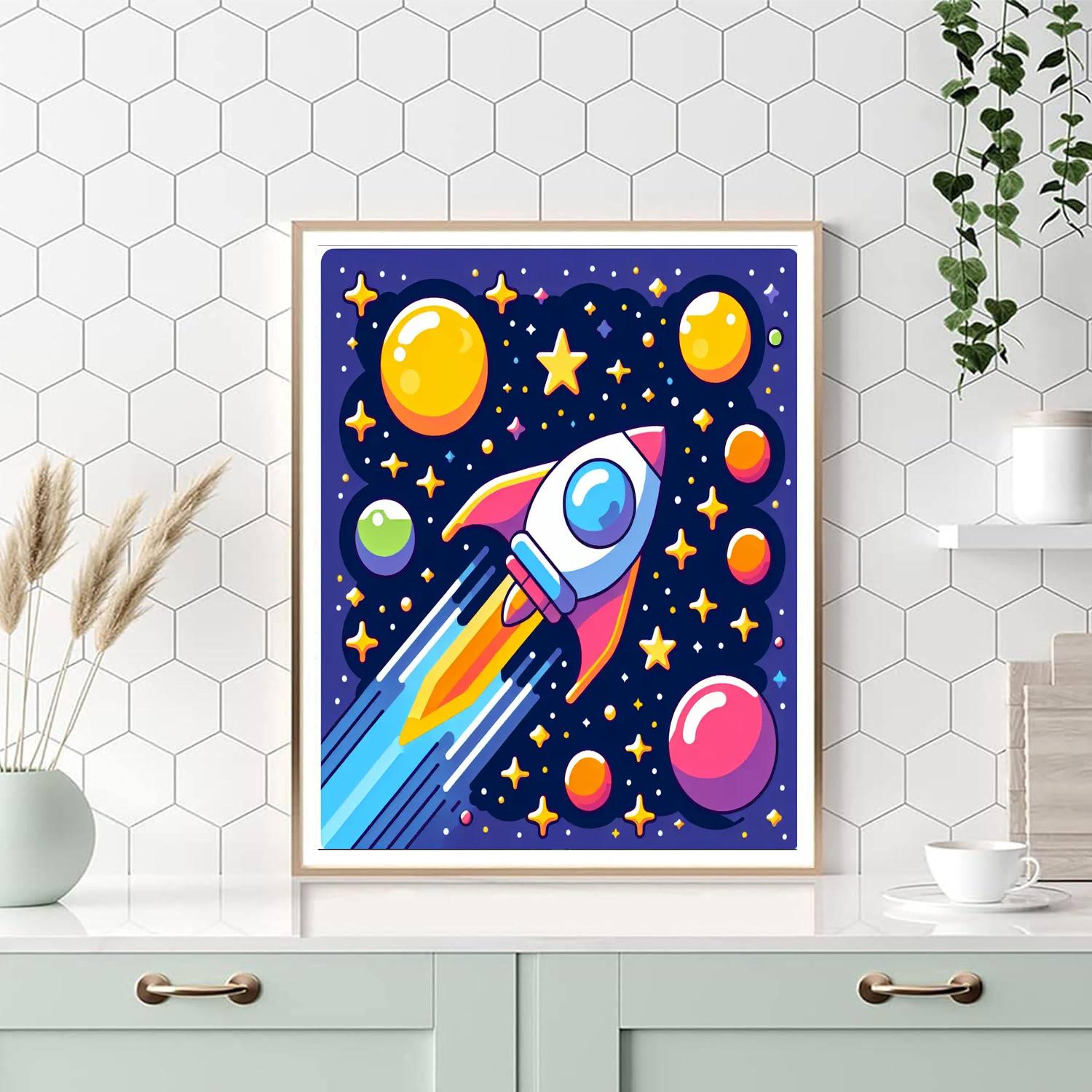 Splendid Spaceship Number Painting