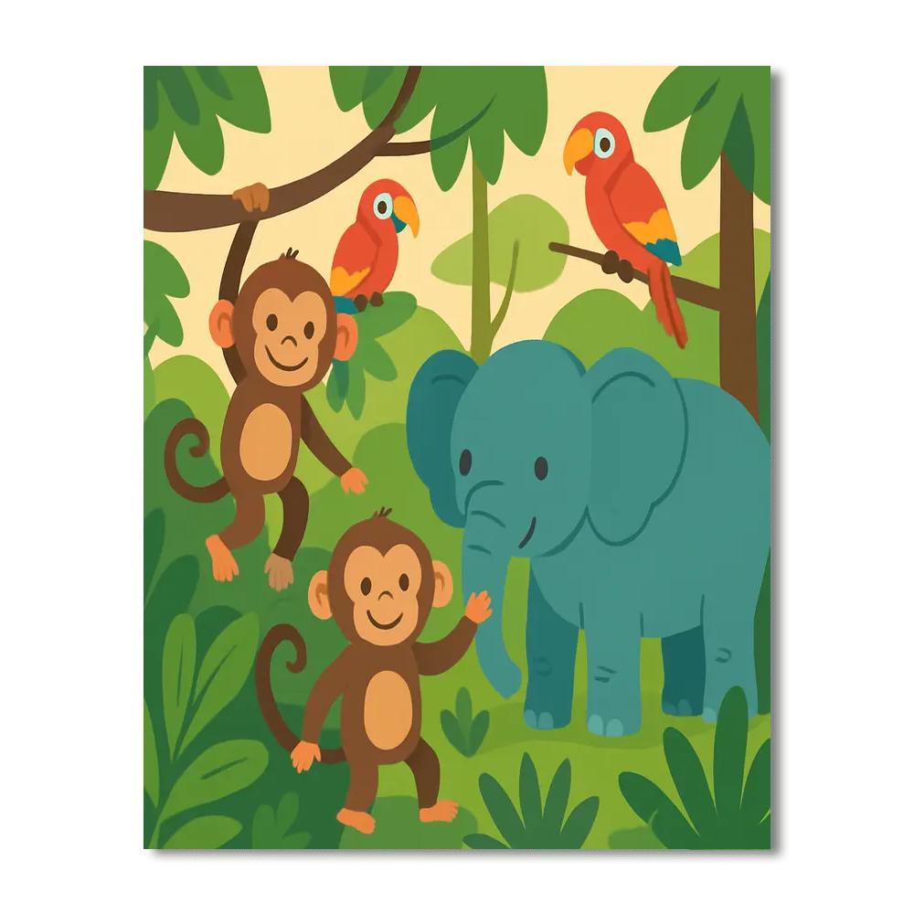 Jungle Pals Numbered Painting Kits