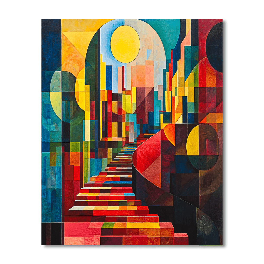 Wassily Kandinsky Inspired Colorful Urban Vibes  Paint By Numbers Art