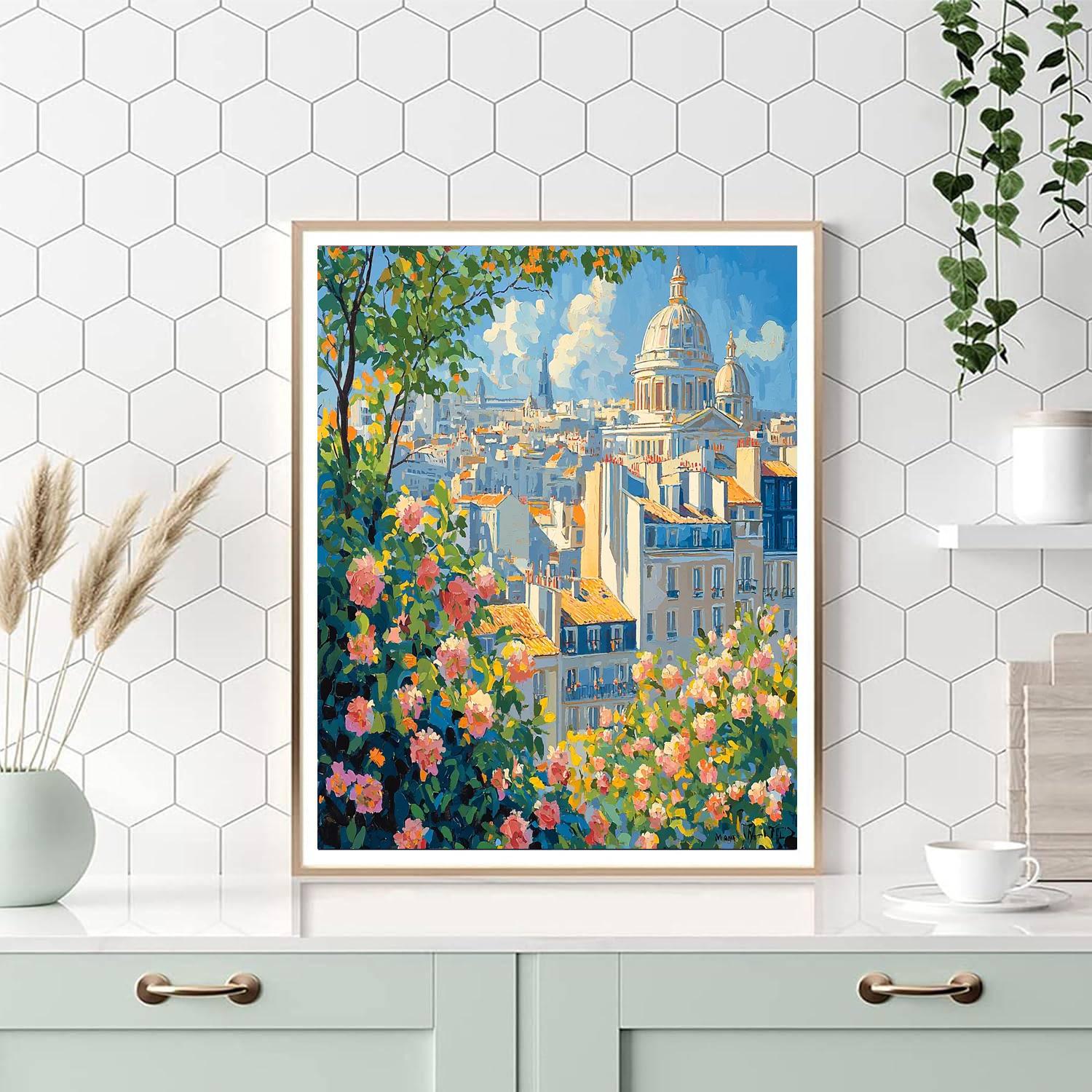 Édouard Manet Inspired Blooming City Life  Number Painting