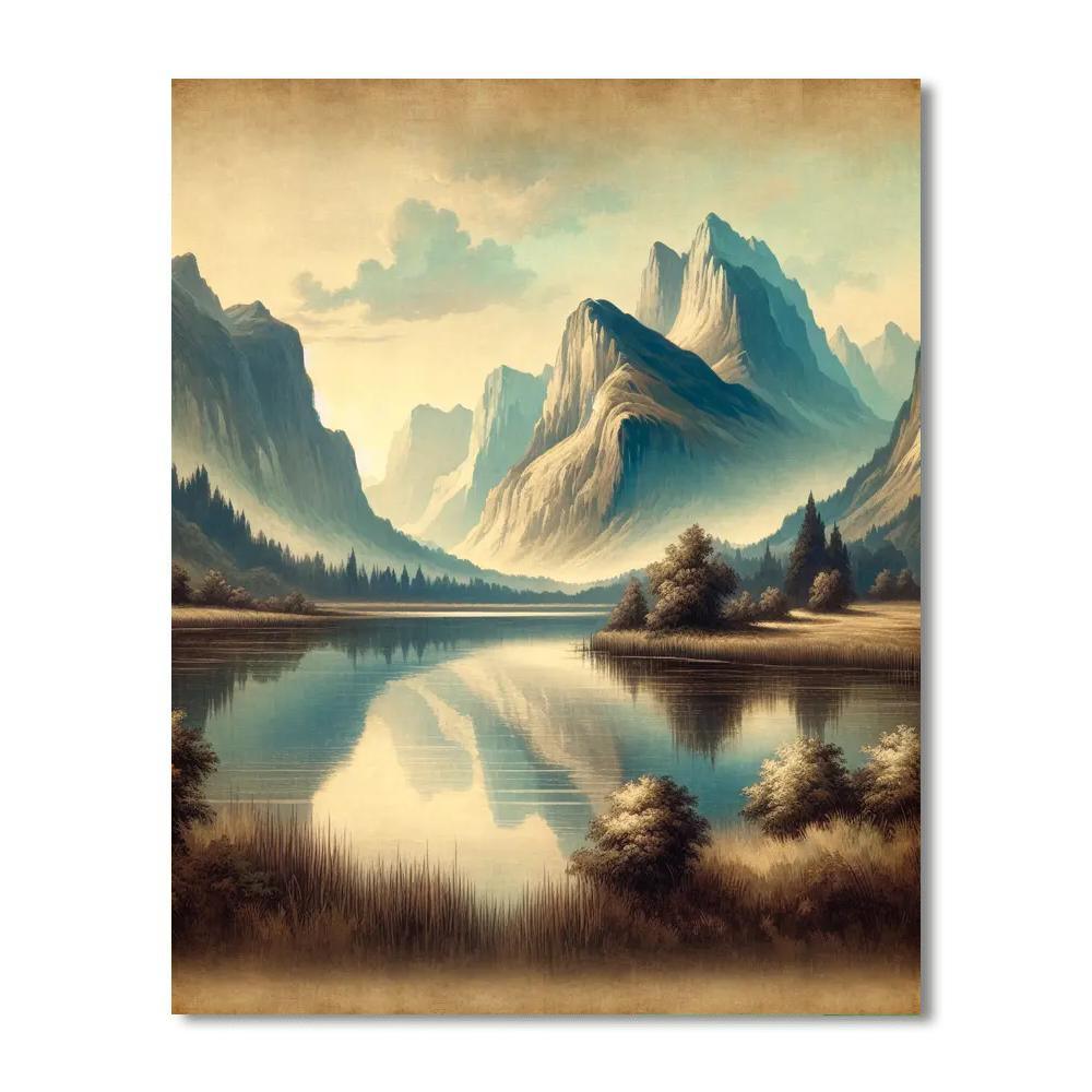 Dreamy Mountain Reflections Paint By Numbers Kits