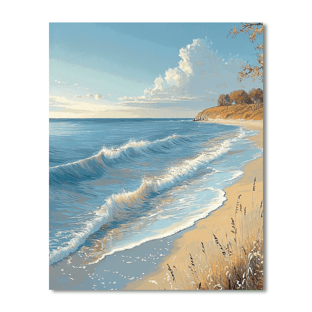 Winslow Homer Inspired Serene Shoreline  Paint By Color