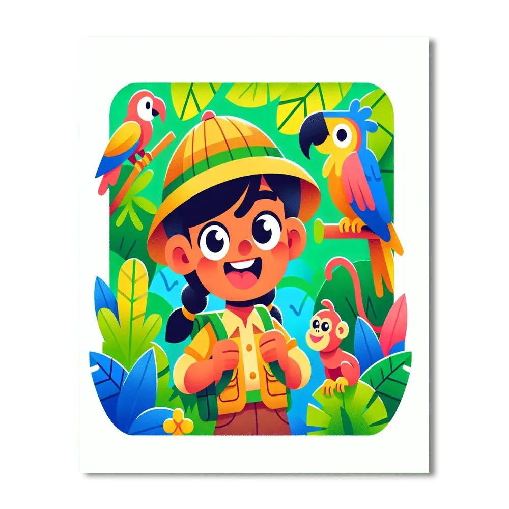 Jungle Exploration Safari Paint By Numbers Kits