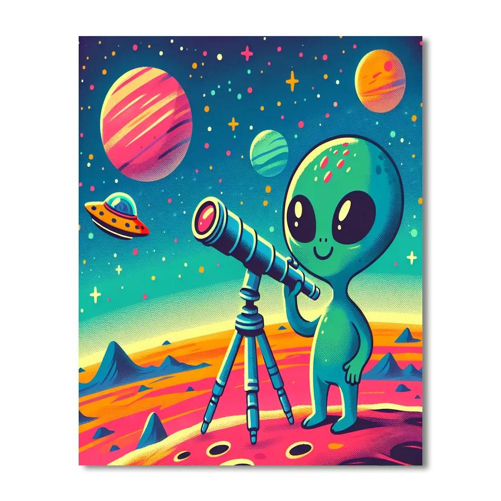 Galactic Travel Expedition Paint By Numbers Art