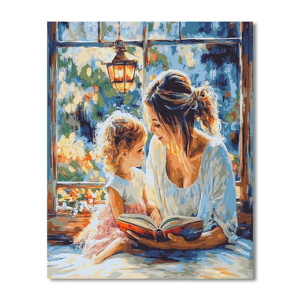 Cuddle And Read Paint By Number