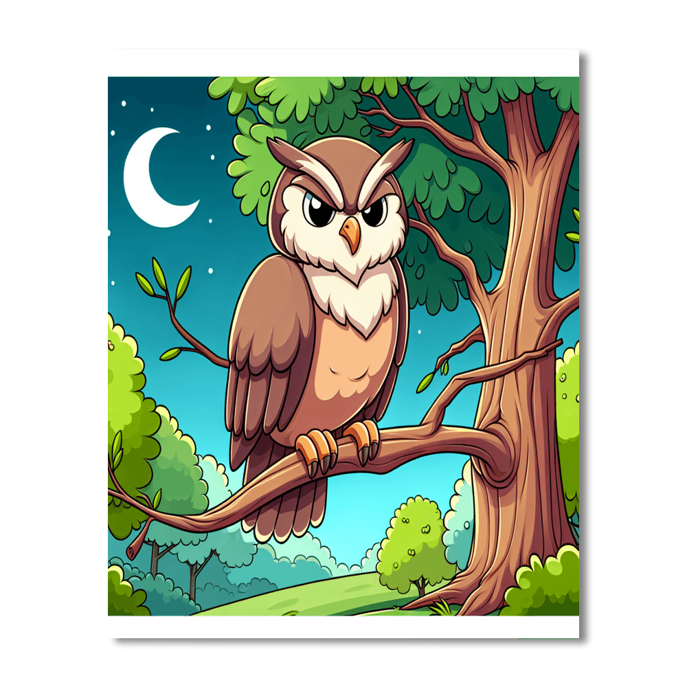 Hoot Owl's Wisdom Tree Paint By Numbers Kits