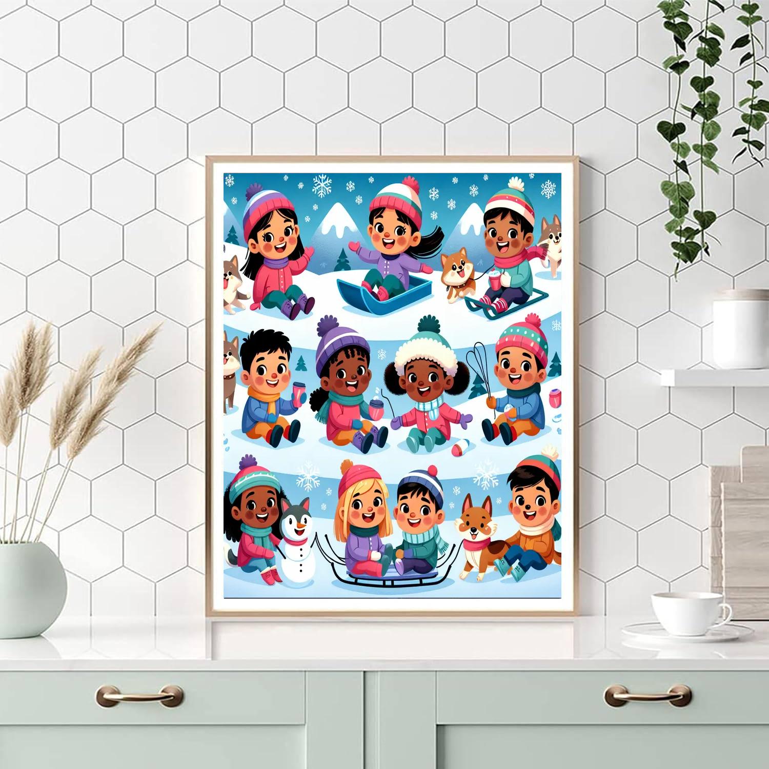 Winter Festivities Numbered Painting Kits