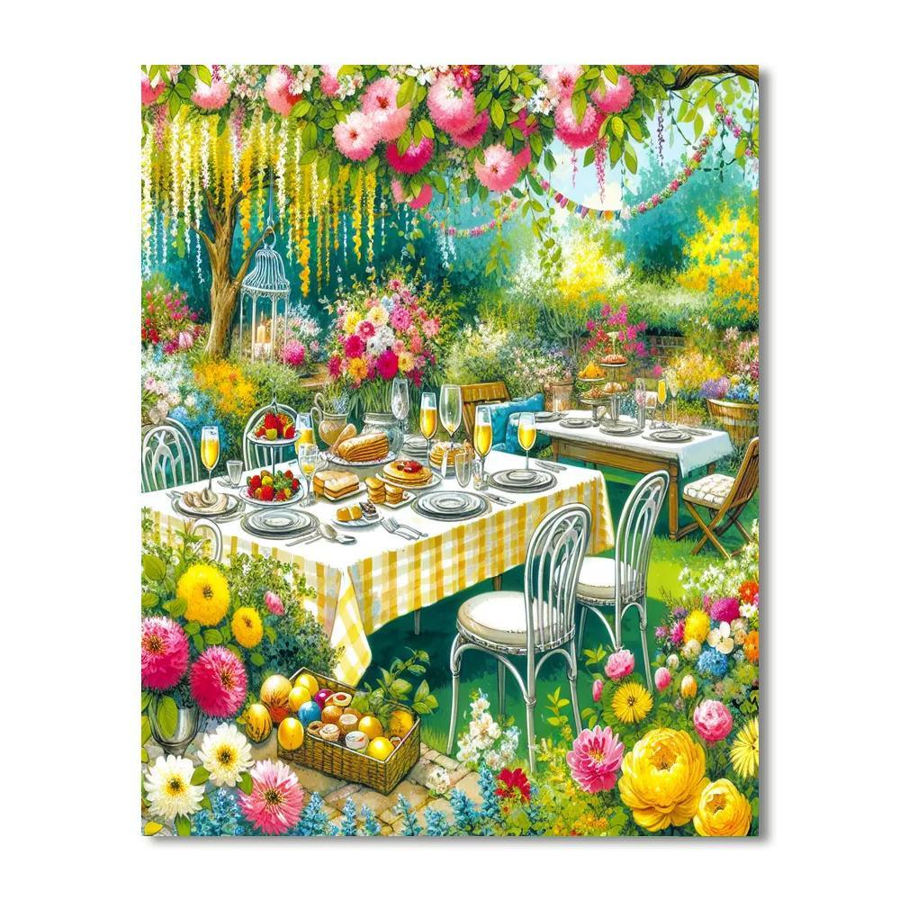 Spring Garden Brunch Painting By Numbers Kit