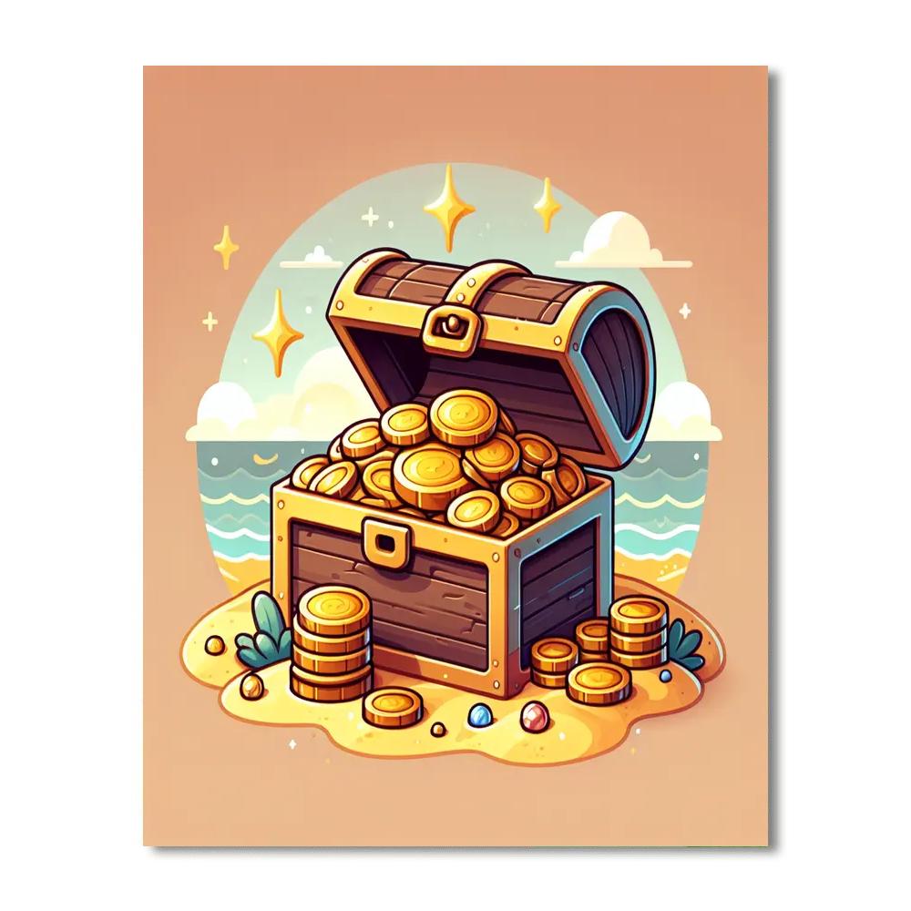 Charming Treasure Chest Number Painting