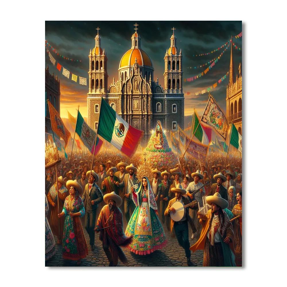 Feast Of Our Lady Of Guadalupe - Mexico Paint By Color