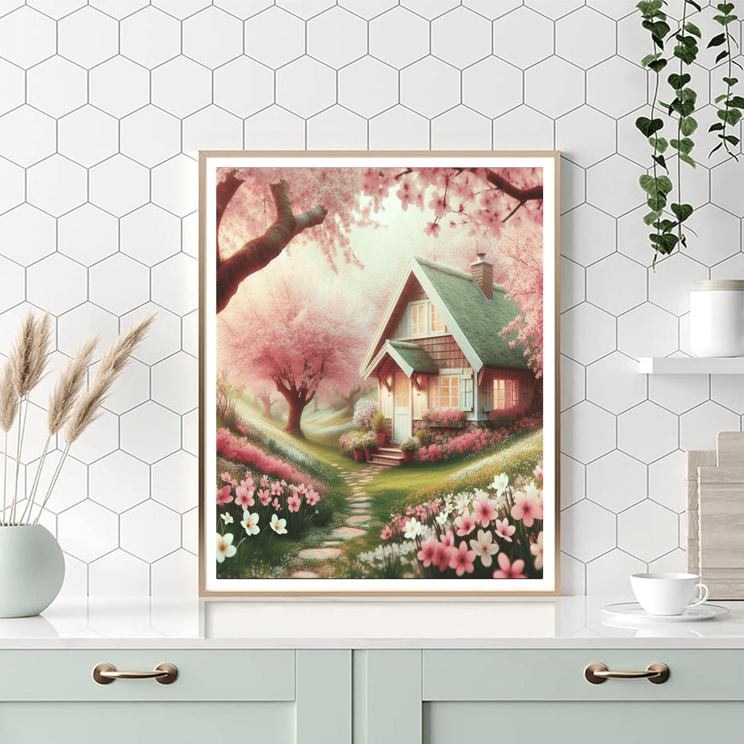 Springtime Cottage Retreat Number Painting