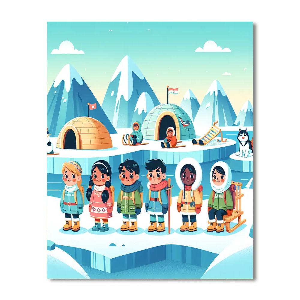 Arctic Explorer's Outpost Paint By Number