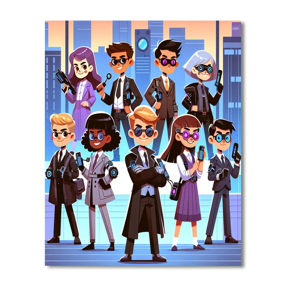 Secret Agent Academy Numbered Painting Kits