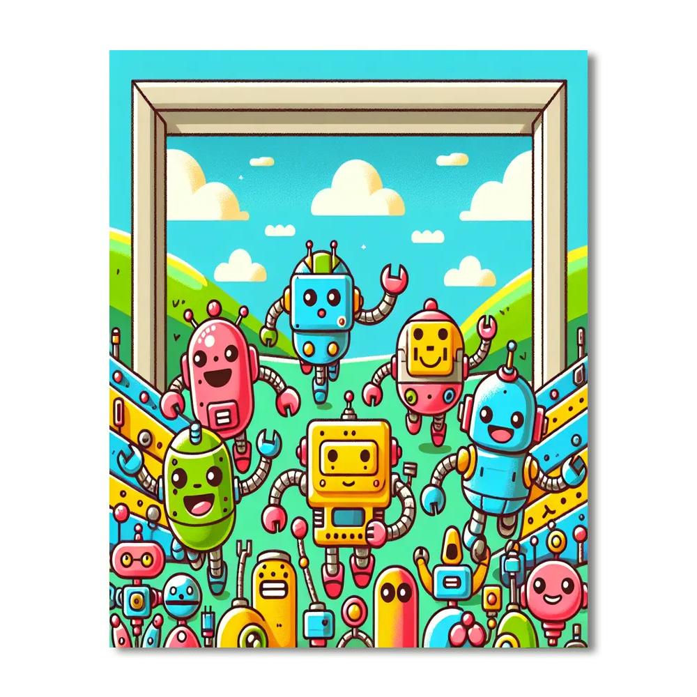 Fantastic Robot Race Paint By Numbers