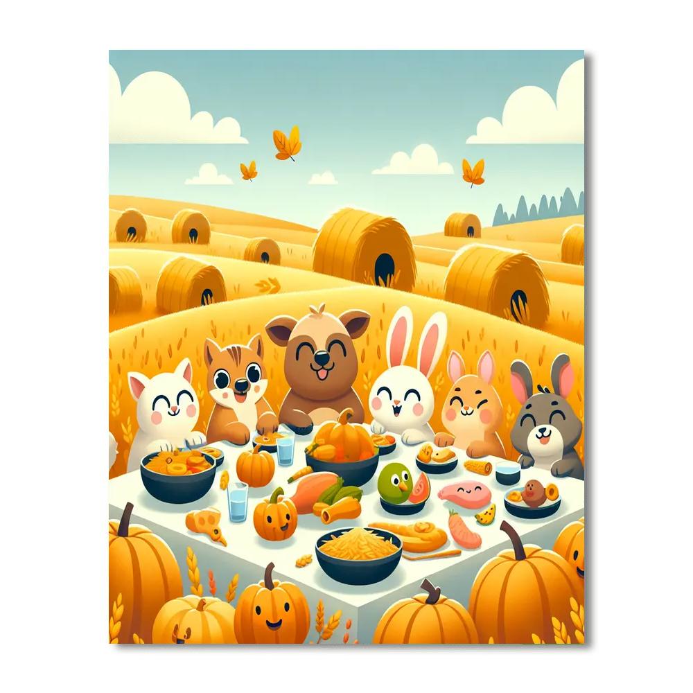 Happy Harvest Harmony Paint By Numbers Art