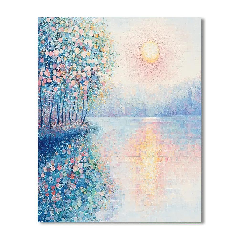 Georges Seurat Inspired Pastel Reflections  Numbered Painting Kits