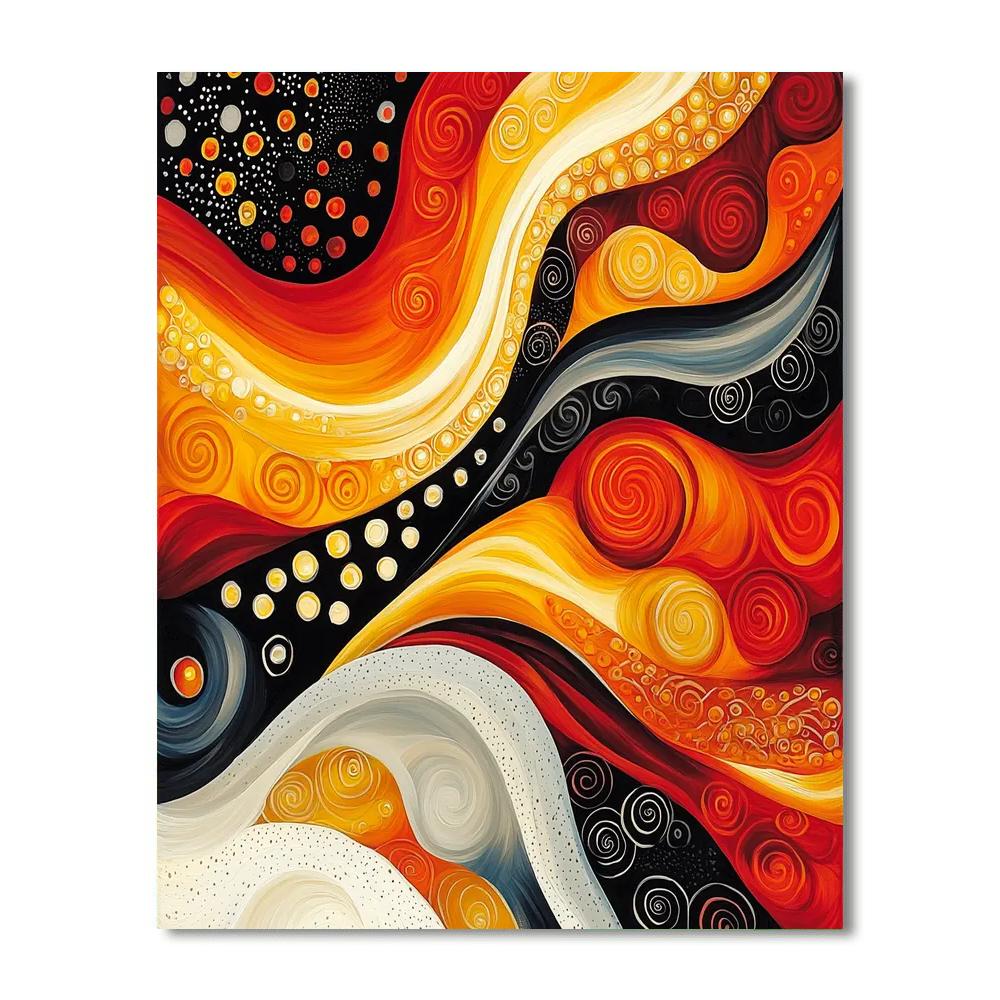 Yayoi Kusama Inspired Vortex Of Colors  Paint By Numbers