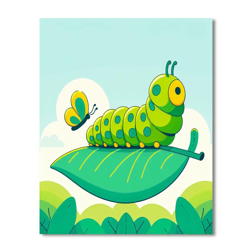 Caterpillar's Colorful Transformation Paint By Numbers Kits