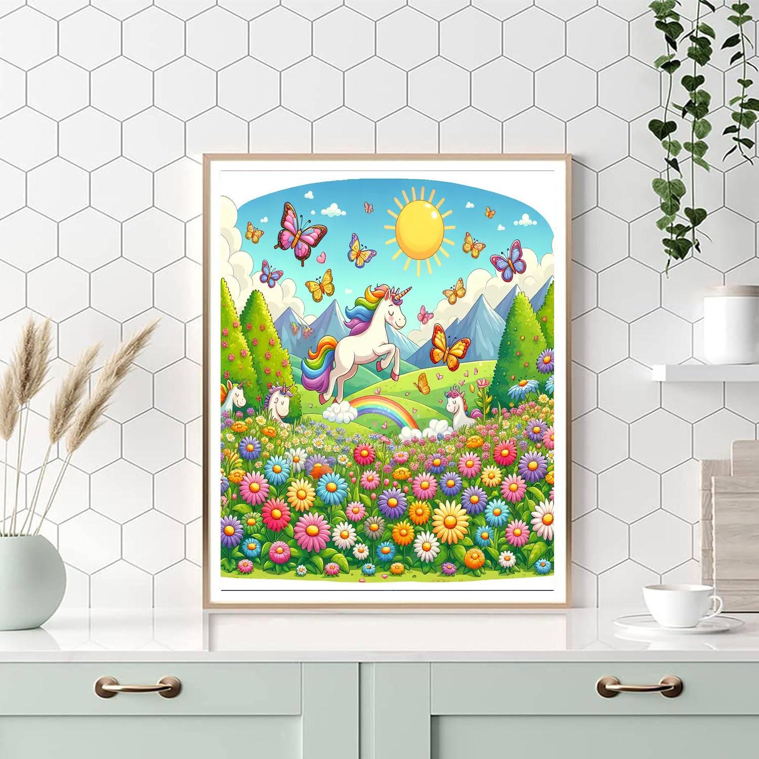 Magical Unicorn Meadows Number Painting