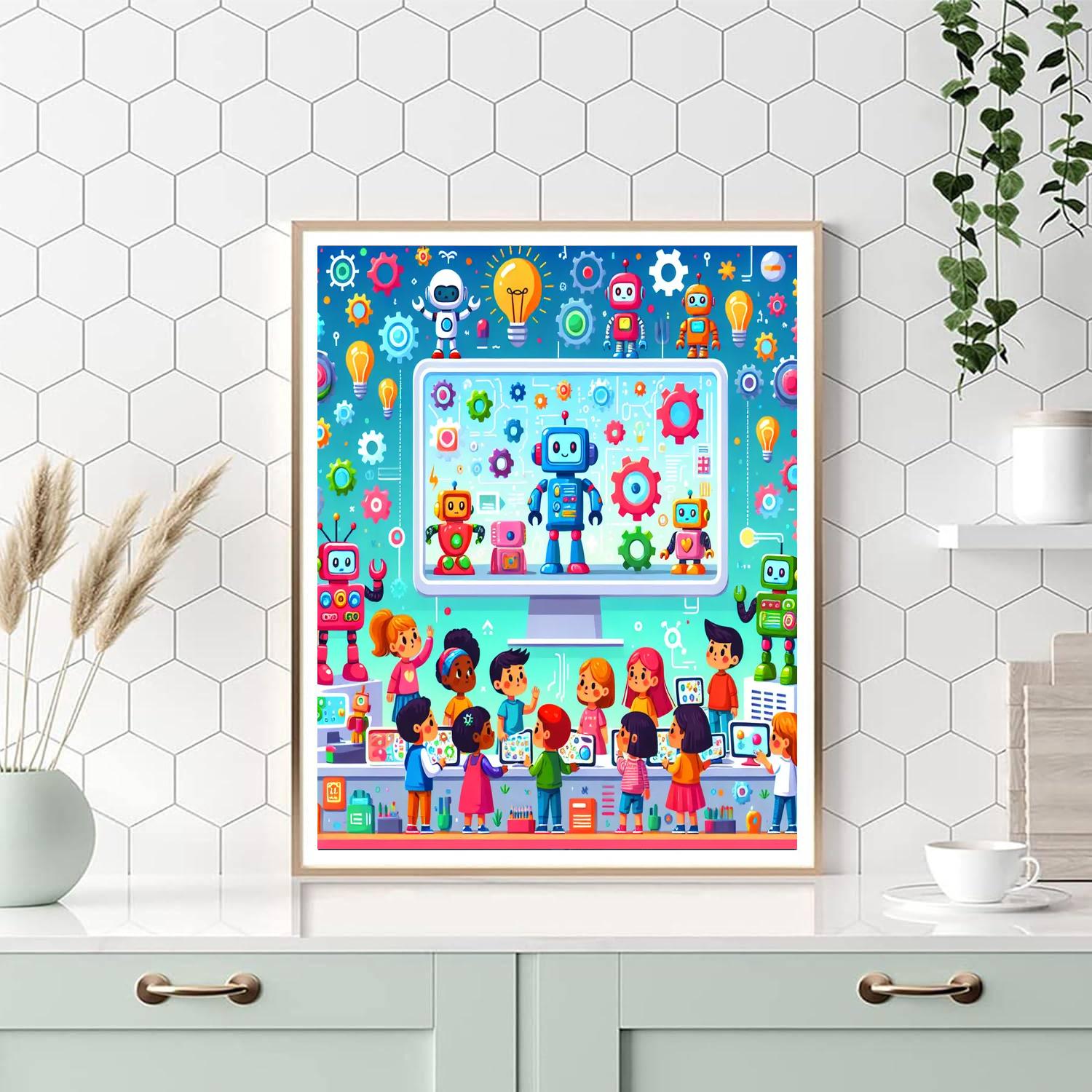 Robot Exploration World Painting Number Kit
