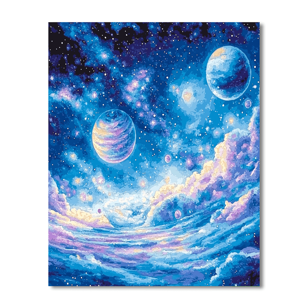 Marc Chagall Inspired Ethereal Celestial Bodies - DIY Painting By Numbers Kit