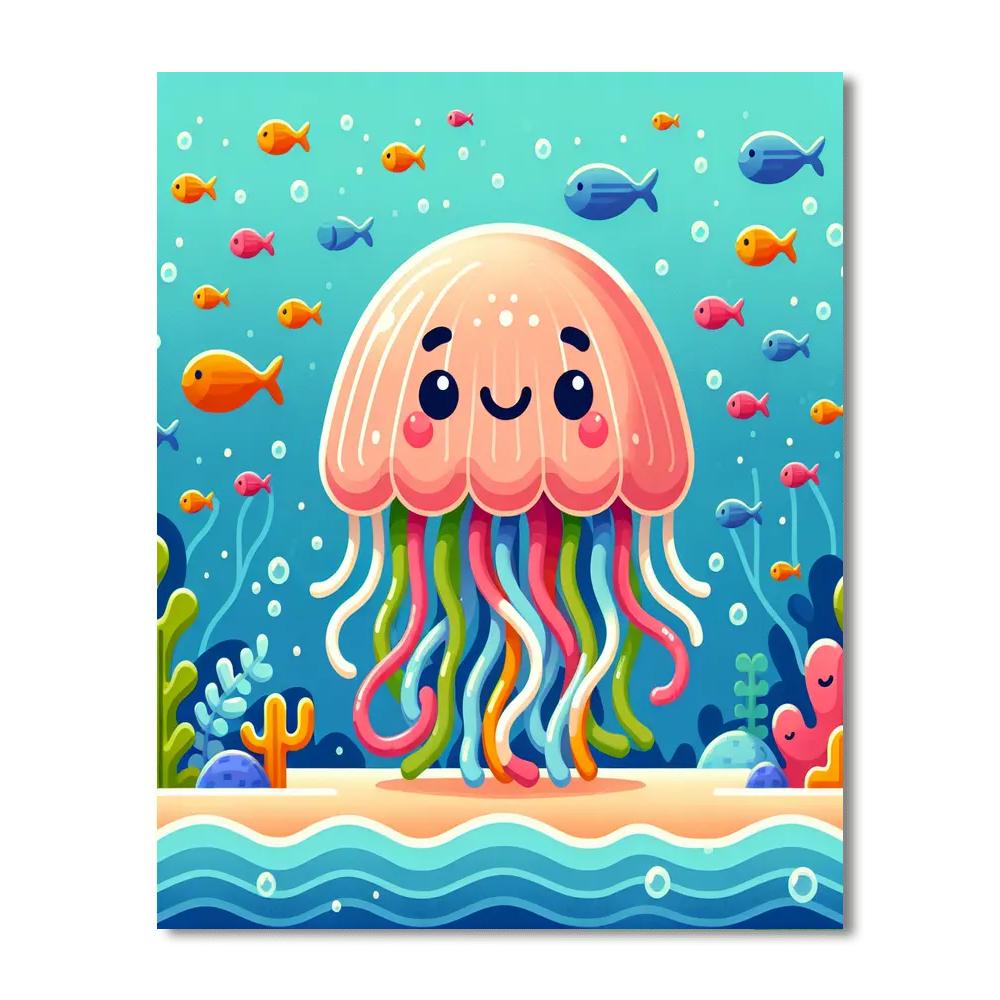 Giggly Jellyfish Paint By Color
