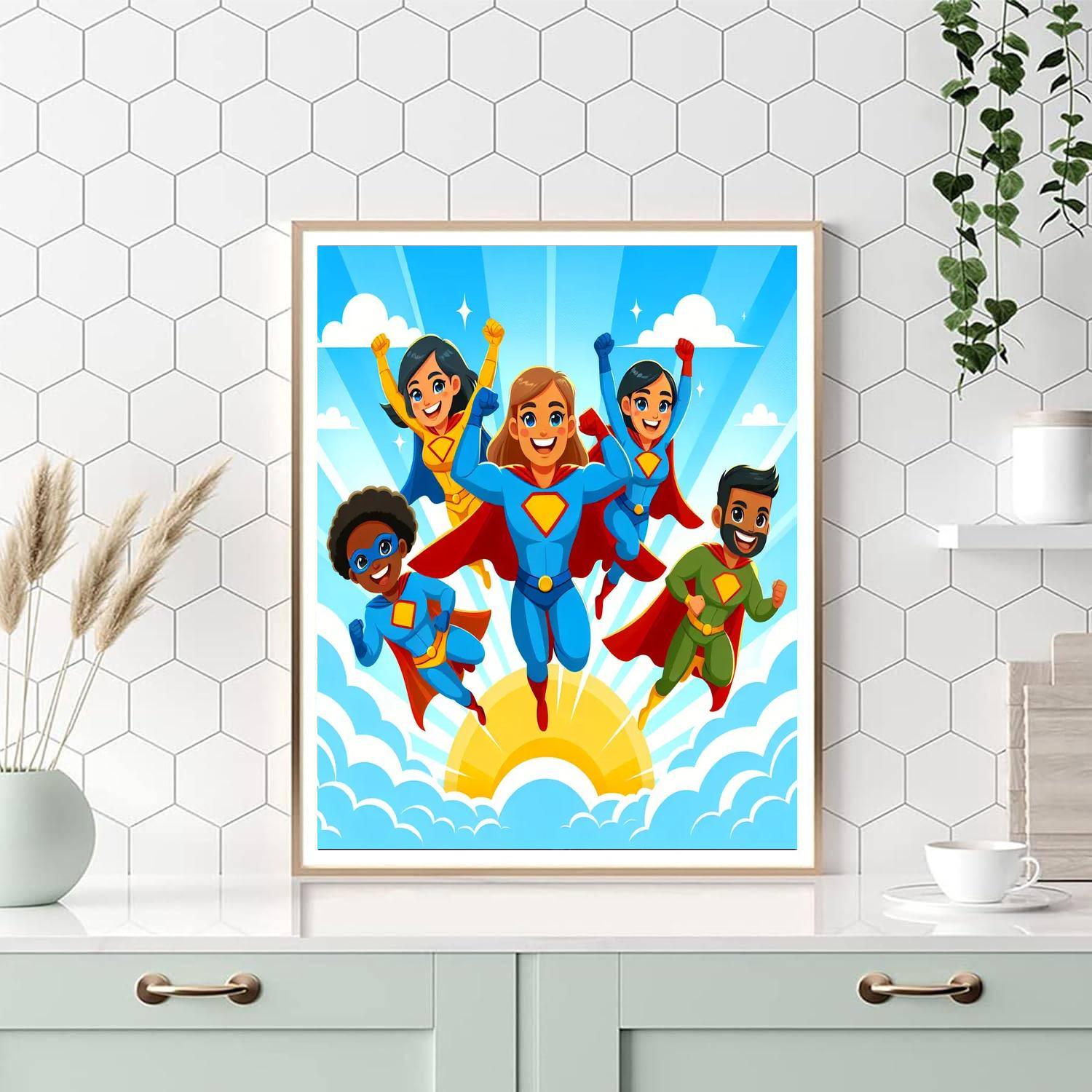 Sunny Superheroes Painting Number Kit
