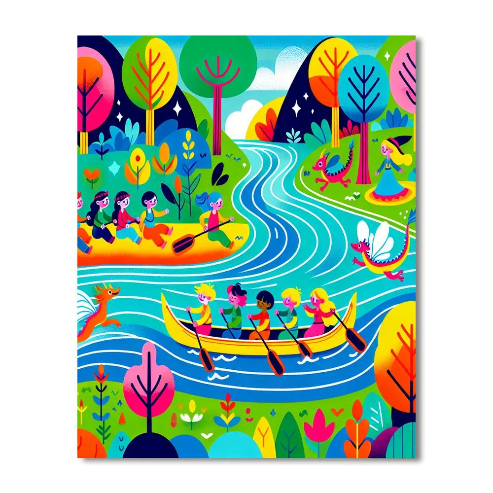 Enchanted River Adventure Paint By Numbers