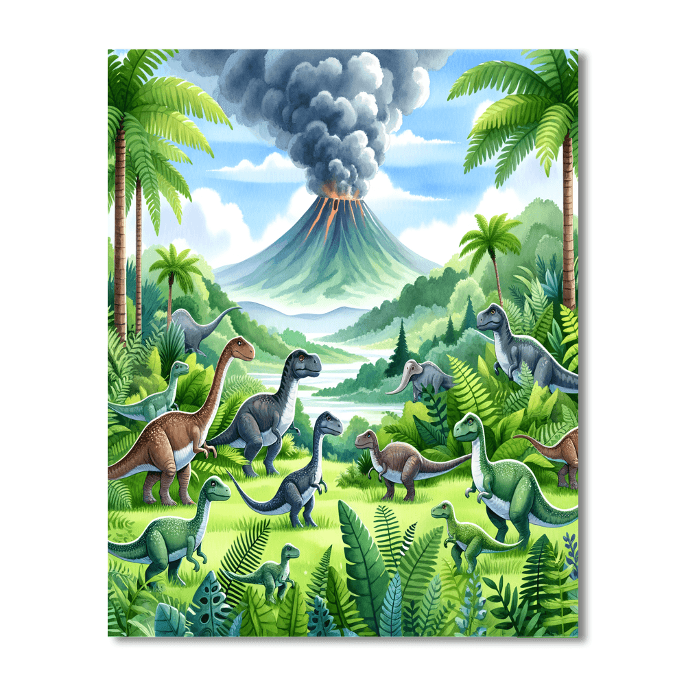 Dinosaur Jungle Safari Paint By Numbers Kits