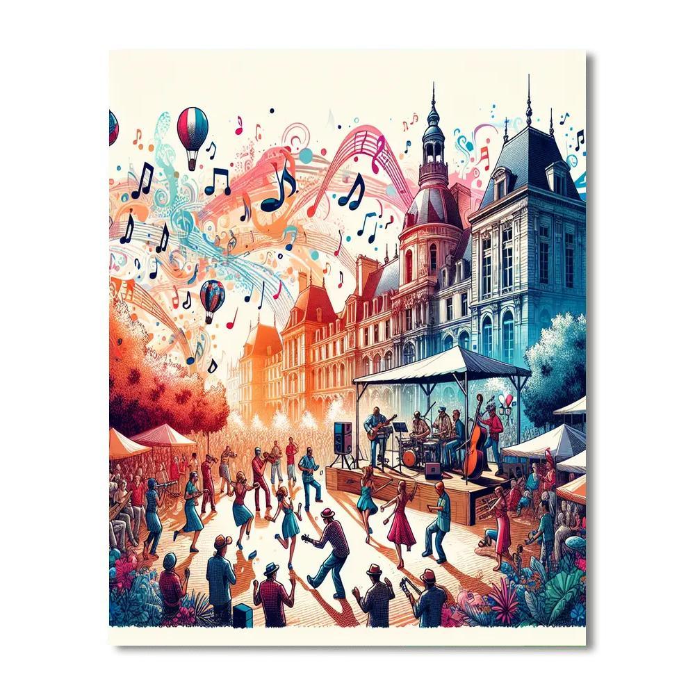 Fiesta De La Musica - France Paint By Numbers Art