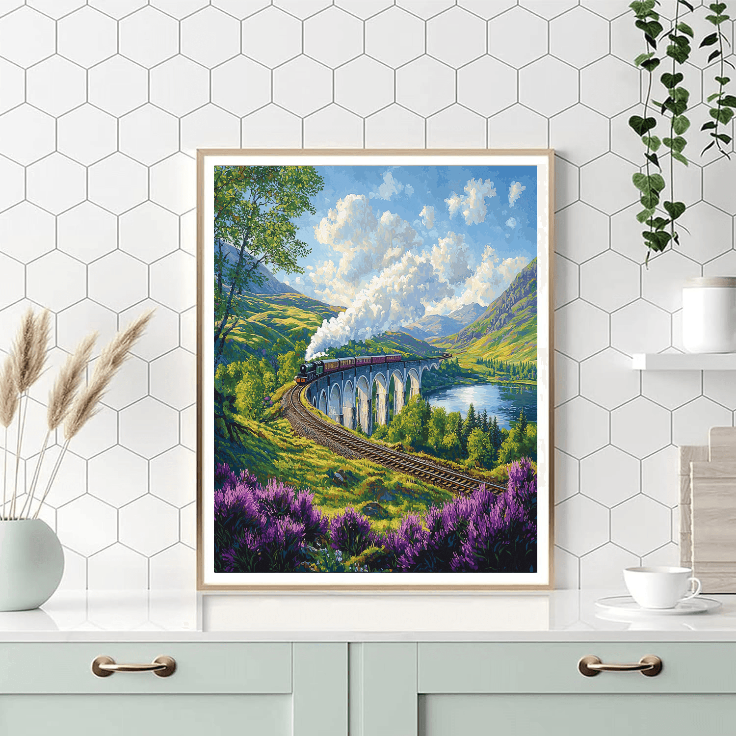 Glenfinnan Viaduct - Scottish Highlands, Scotland Numbered Painting Kits