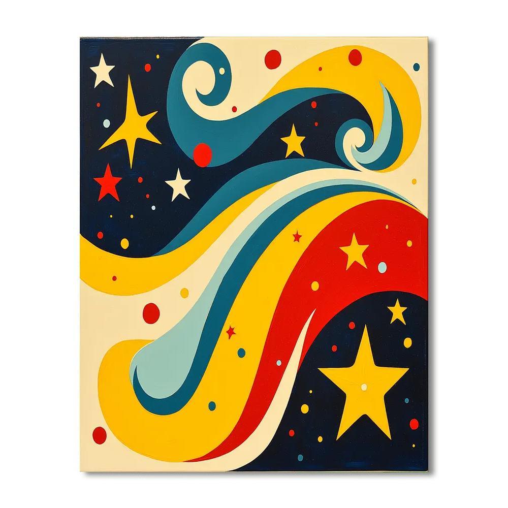 Joan Miró Inspired Whimsical Starry Dreams  Numbered Painting Kits
