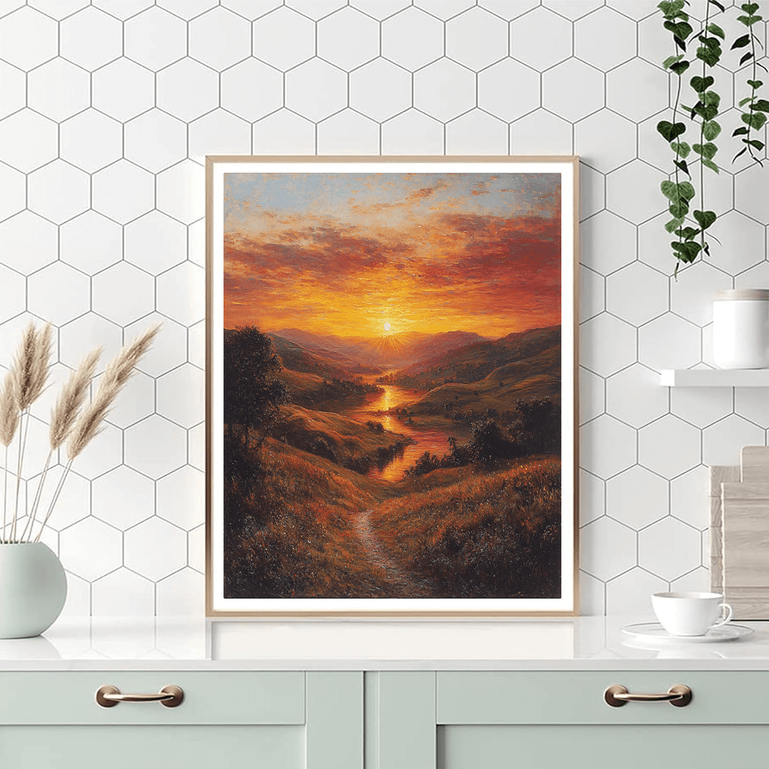 J.M.W. Turner Inspired Radiant Sky  Paint By Numbers