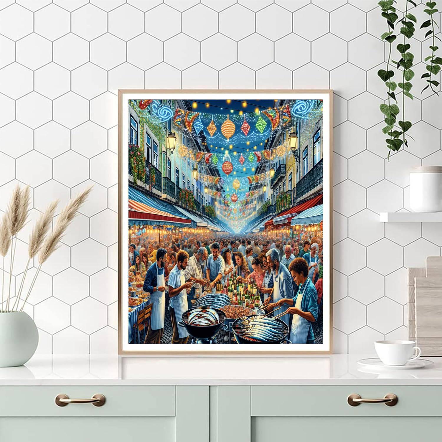 Lisbon Sardine Festival - Portugal Painting By Numbers Kit