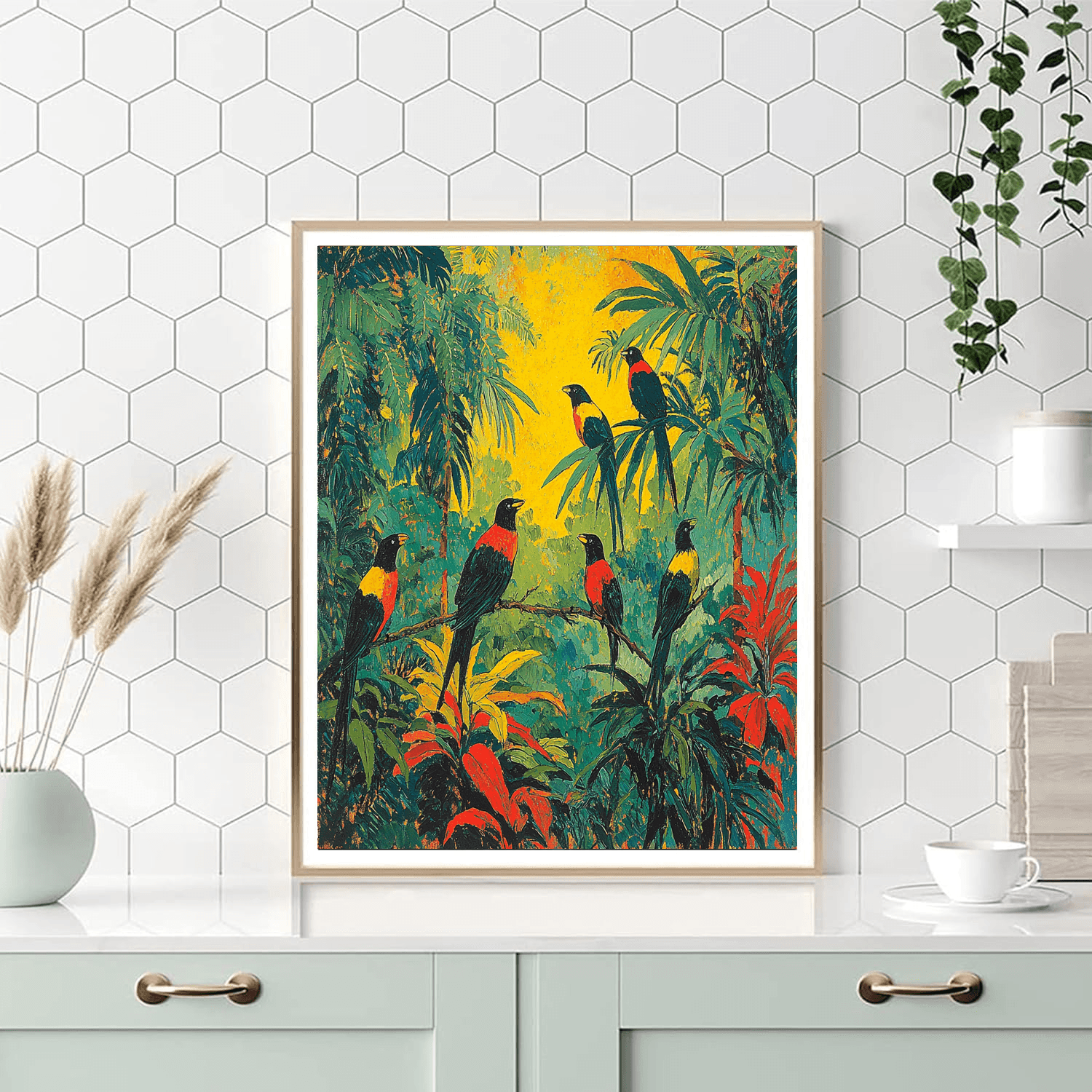 Paul Gauguin Inspired Exotic Bird Paradise  Paint By Numbers
