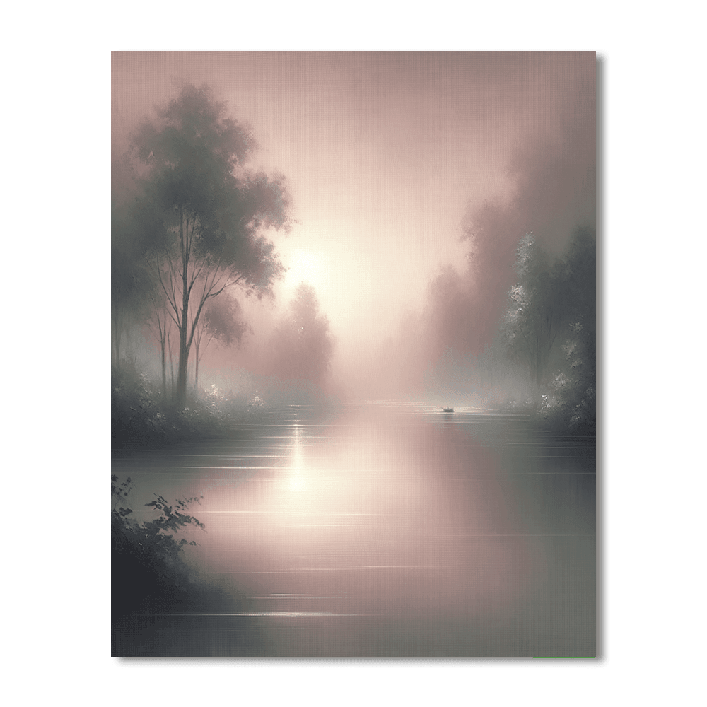 Misty River Dawn Painting By Numbers Kit