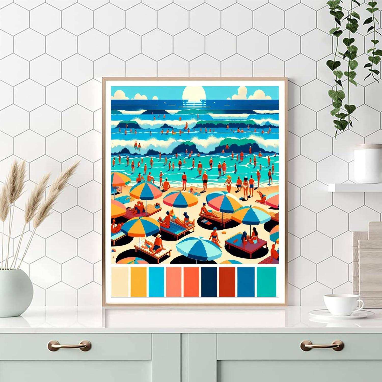 Joyful Ocean Waves Paint By Numbers Kits
