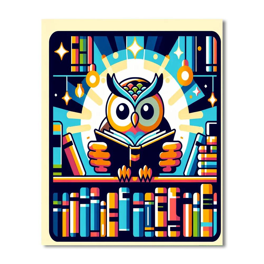 Wise Owl’s Library Lounge Paint By Numbers