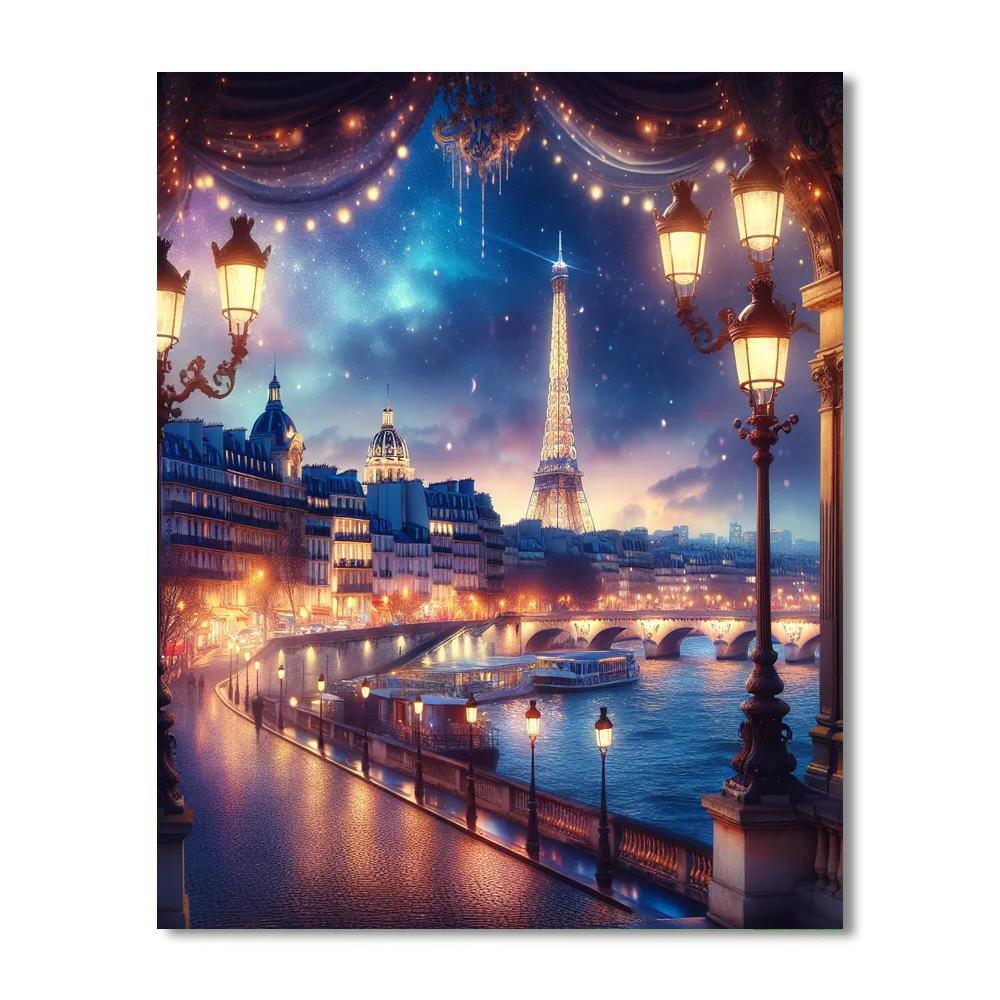 Parisian Evening Elegance Numbered Painting Kits