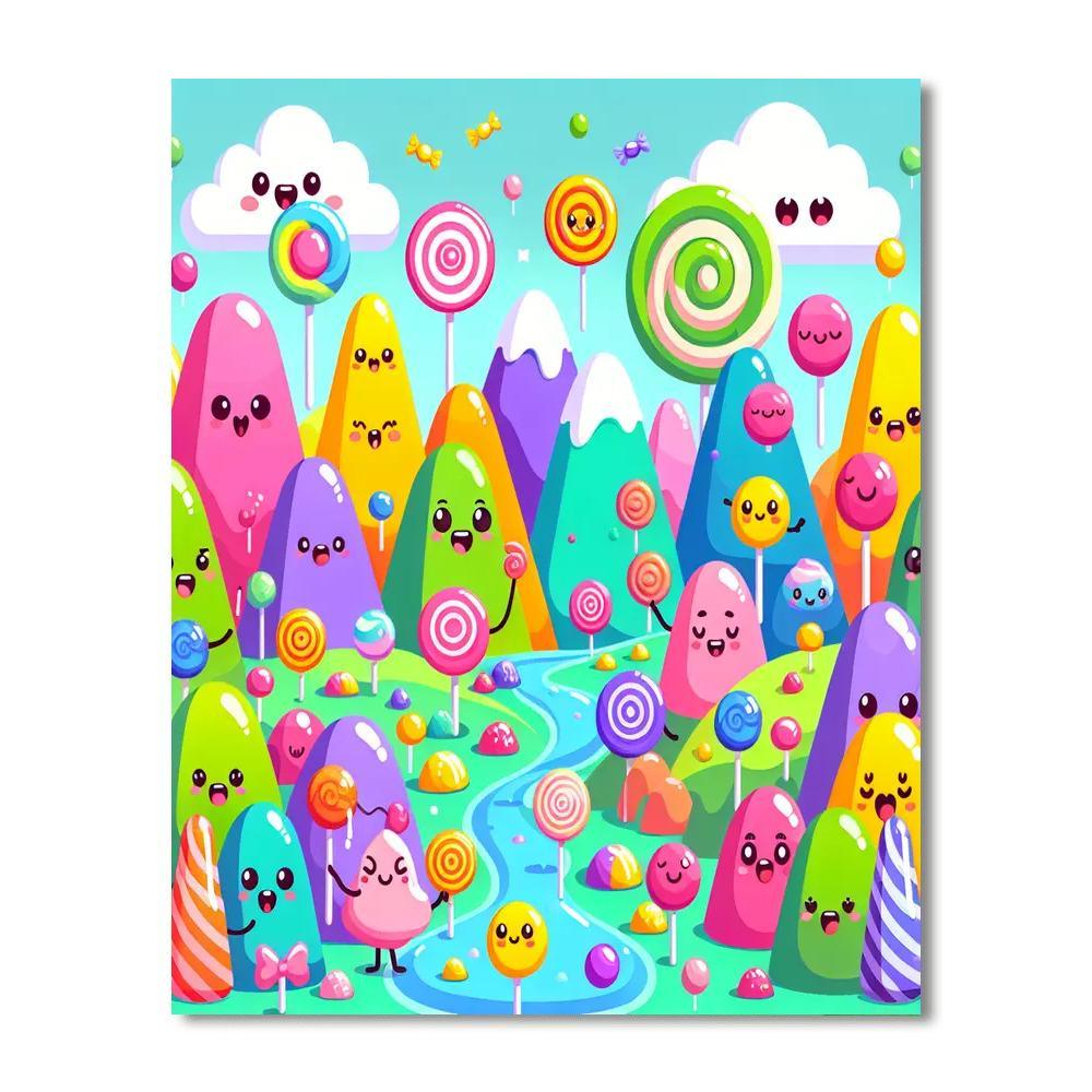 Candy Adventure In Sugarland Paint By Number